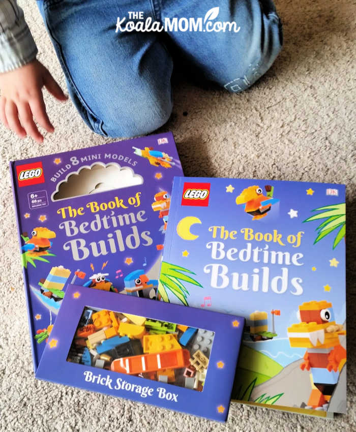 The Book of Bedtime Builds includes instructions for 8 different mini models and stories go with those models.