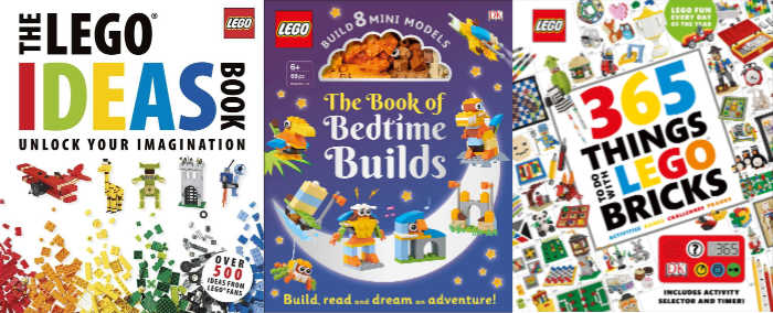 Three awesome Lego building ideas books for kids of all ages.