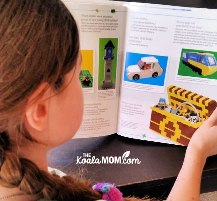 12-year-old reading the Lego Ideas Book