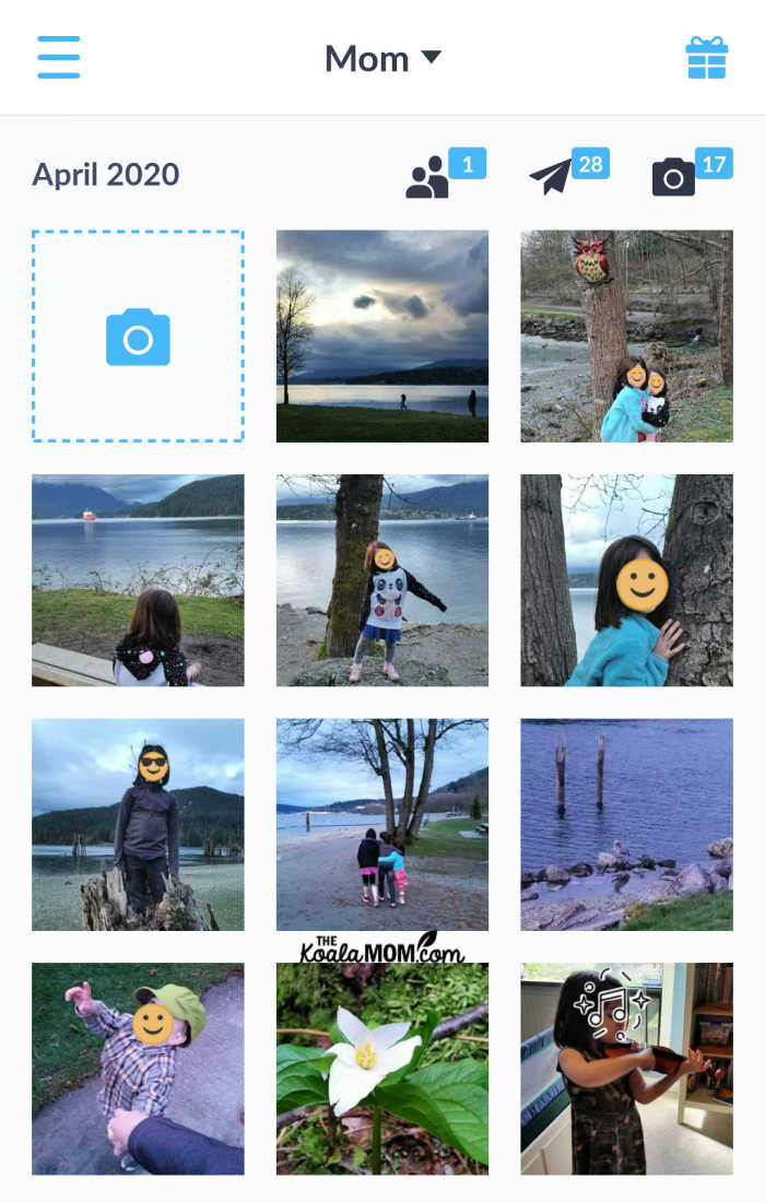 Create a family photo album on your phone with the Neveo app!