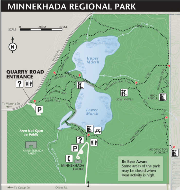 Minnekhada Regional Park Map