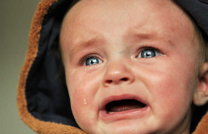 Baby crying.