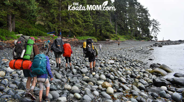 Boulder hopping on Bear Beach.