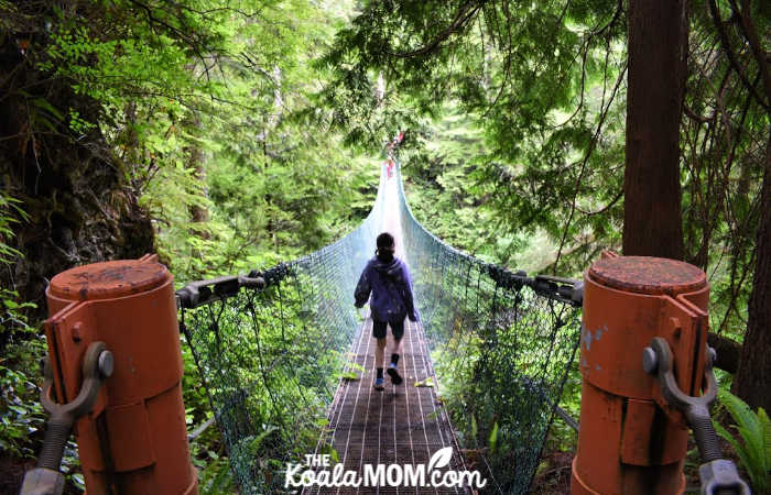 Suspension bridge on the Juan de Fuca Trail.