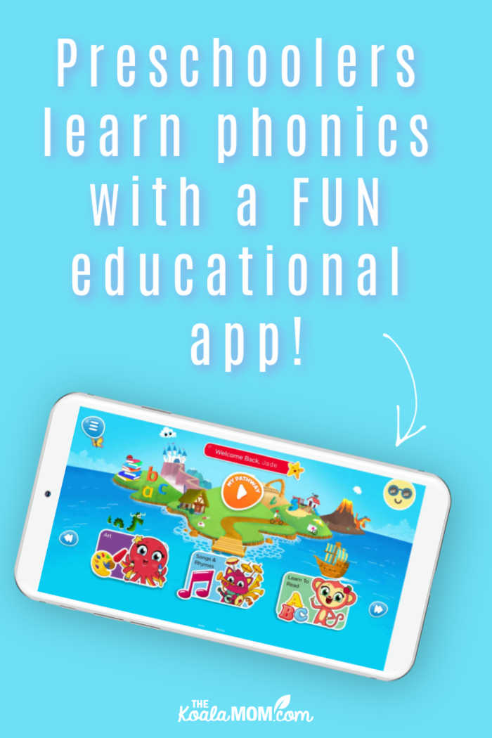 Preschoolers learn phonics with a FUN educational app!