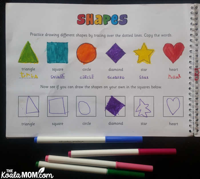 Learn about shapes with this personalized colouring book from In the Book.