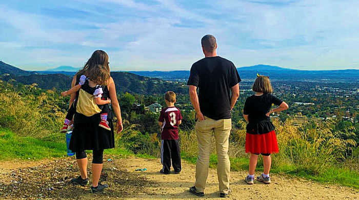 Author and mom Theoni with her family.