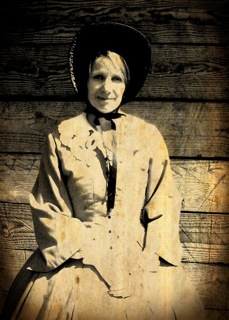 Author Vanessa Winn as "Miss Work" at Fort Nisqually.