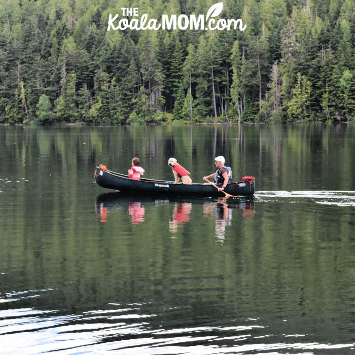 Grandma keeping kids safe while boating on Clearwater Lake.