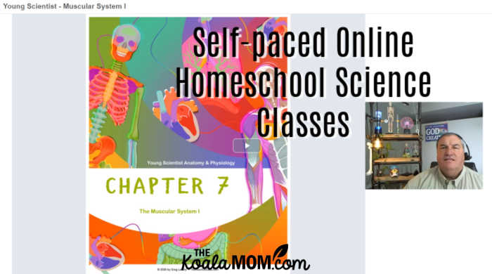 Greg Landry offers self-paced online homeschool science classes, like his Young Scientist Anatomy & Physiology class.