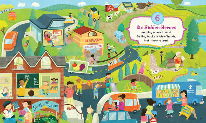 Teachers are hidden heroes children can find in this fun search and find book.