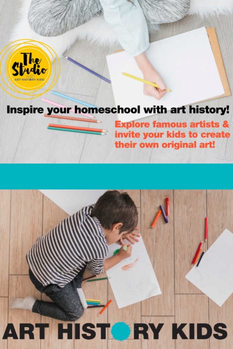 Inspire your homeschool with art history through the Studio at Art History Kids!