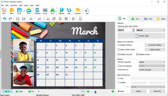 How to Make a School Calendar for Your Child