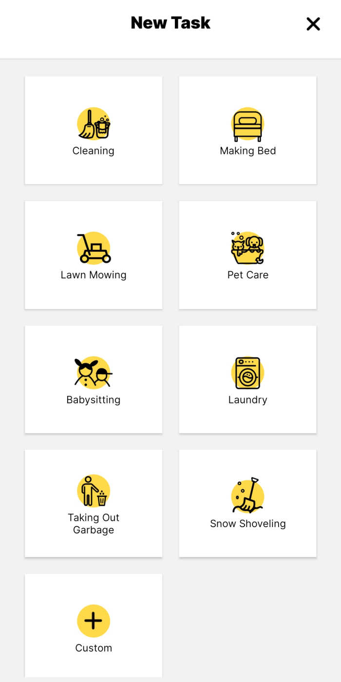 You can assign your child chores to complete to earn money within the MyDoh app.