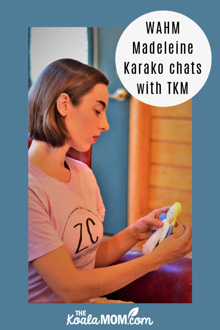 Work-at-Home-Mom Madeleine Karako chats with TKM about motherhood, saints, sewing, her Etsy shop, and more.