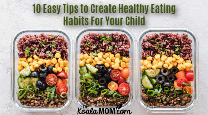10 Easy Tips to Create Healthy Eating Habits For Your Child • The Koala Mom