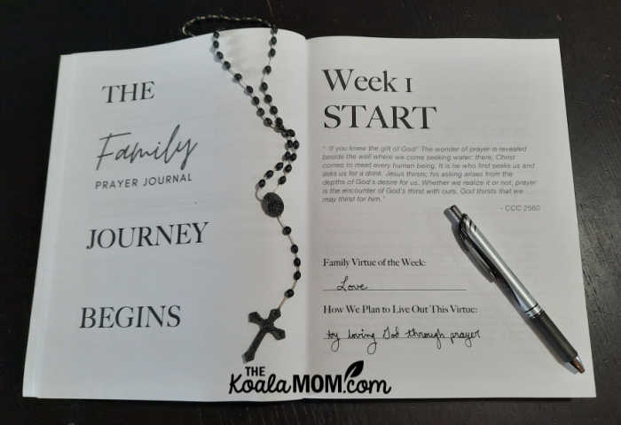 The Family Prayer Journal journey begins... week 1