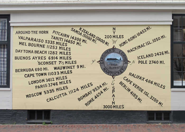 Nantucket distance chart.