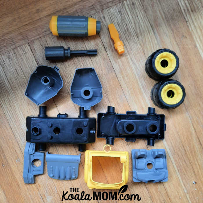 Landzo toy construction truck parts.