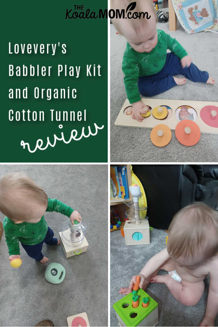 Lovevery's Babbler Play Kit and Organic Cotton Tunnel