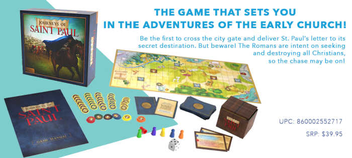 Journeys of St. Paul is a board game that sets players in the adventures of the early church!