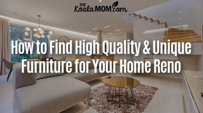 How to Find High Quality & Unique Furniture for Your Home Reno. Photo by Vecislavas Popa on Pexels.