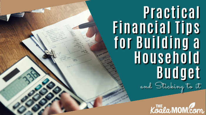 Practical Financial Tips for Building a Household Budget and Sticking to It. Photo of calculator and account books via Depositphotos.