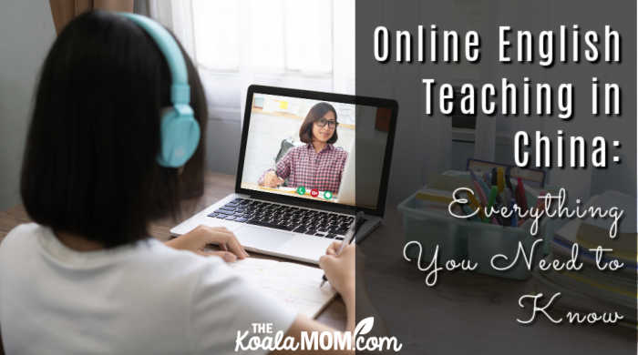 Online English Teaching in China: Everything You Need to Know. Photo of girl learning online via Depositphotos.