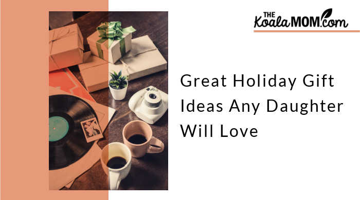 Great Holiday Gift Ideas Any Daughter Will Love. Photo of Instant Camera, vinyl record and gifts via Depositphotos.
