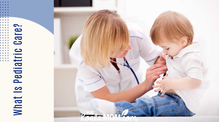 What Is Pediatric Care and Why Is It Important? Photo of doctor giving baby a routine exam via Depositphotos.