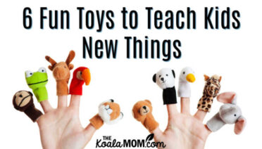 6 Fun Toys to Teach Kids New Things. Photo of animal puppets on fingers via Depositphotos.