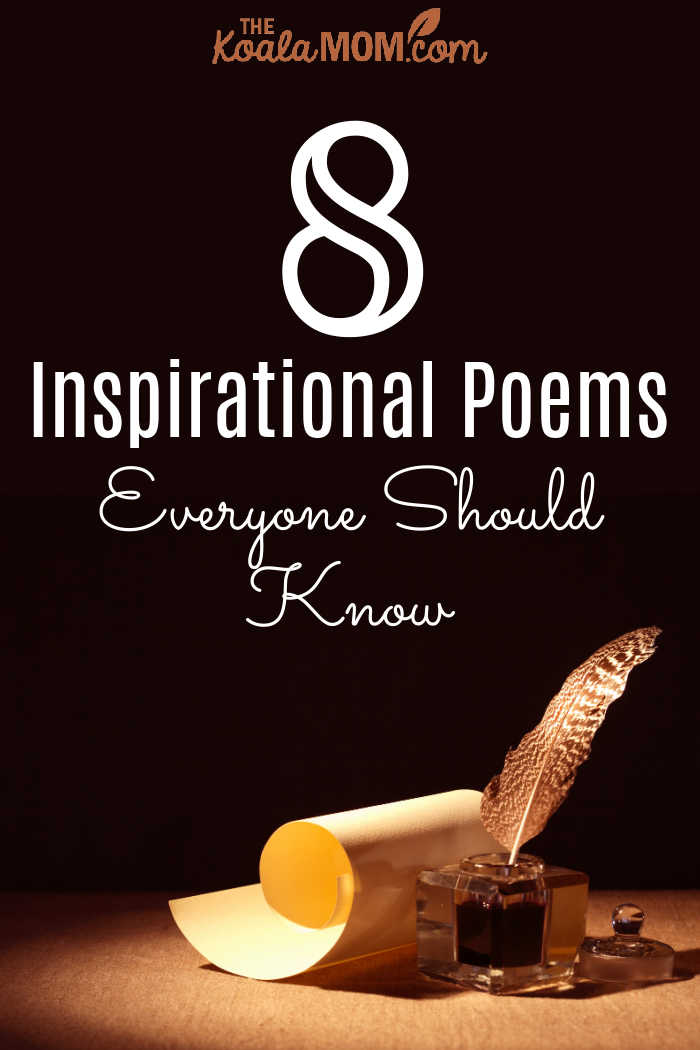 8 Inspirational Poems Everyone Should Know. Photo of quill pen and scroll via Depositphotos.