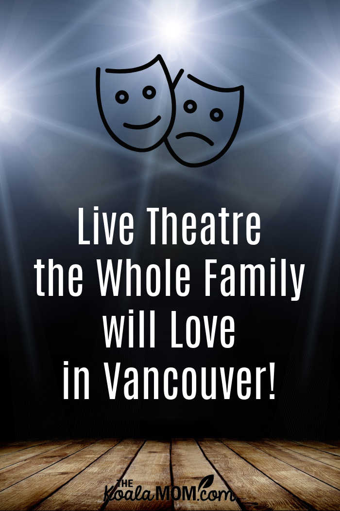 Live Theatre the Whole Family will Love in Vancouver! Photo of empty stage under spotlights via Depositphotos.
