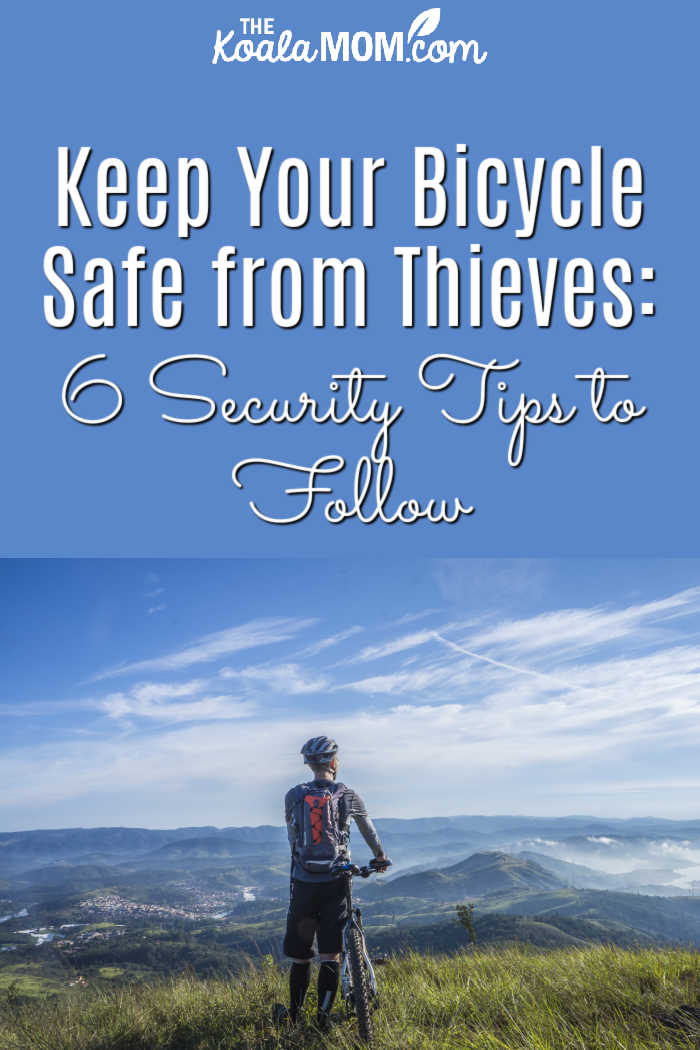 Keeping Your Bicycle Safe from Thieves: 6 Security Tips to Follow. Photo of biker standing on top of mountain via Pixabay.