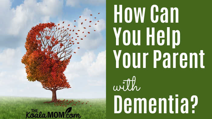 How Can You Help Your Parent with Dementia? Image of tree-shaped head with leaves flying away in the wind via Depositphotos.