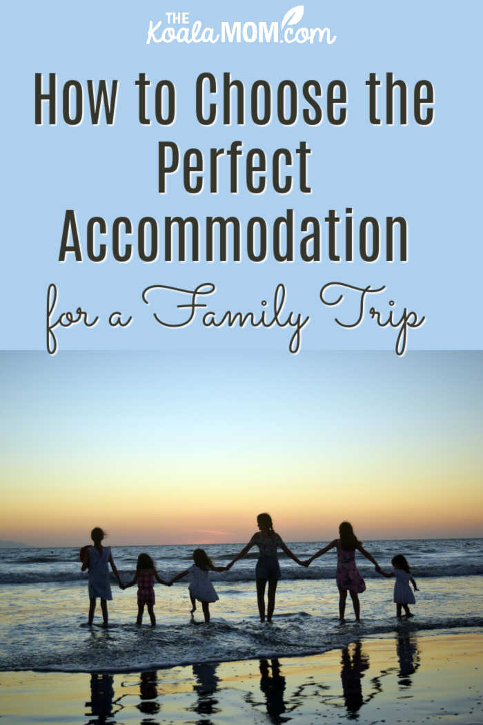 How to Choose the Perfect Accommodation for a Family Trip. Photo of mom and kids playing on a beach at sunset by Paola Garcia on Unsplash