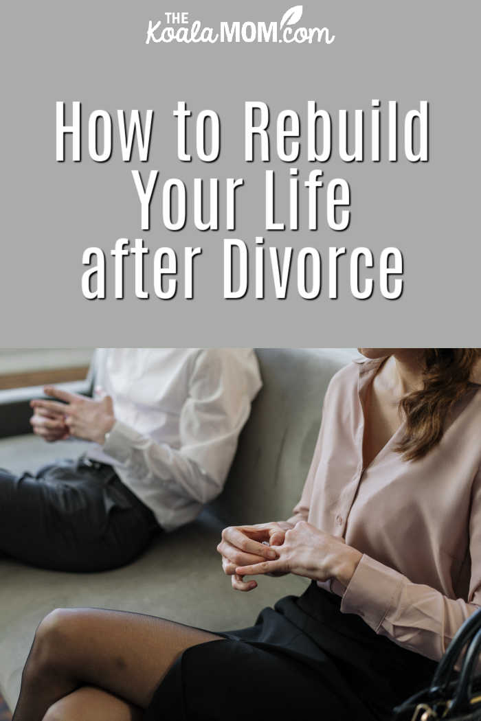 How to Rebuild Your Life after Divorce. Photo of couple sitting several feet apart on a couch and taking off their rings via Pexels.