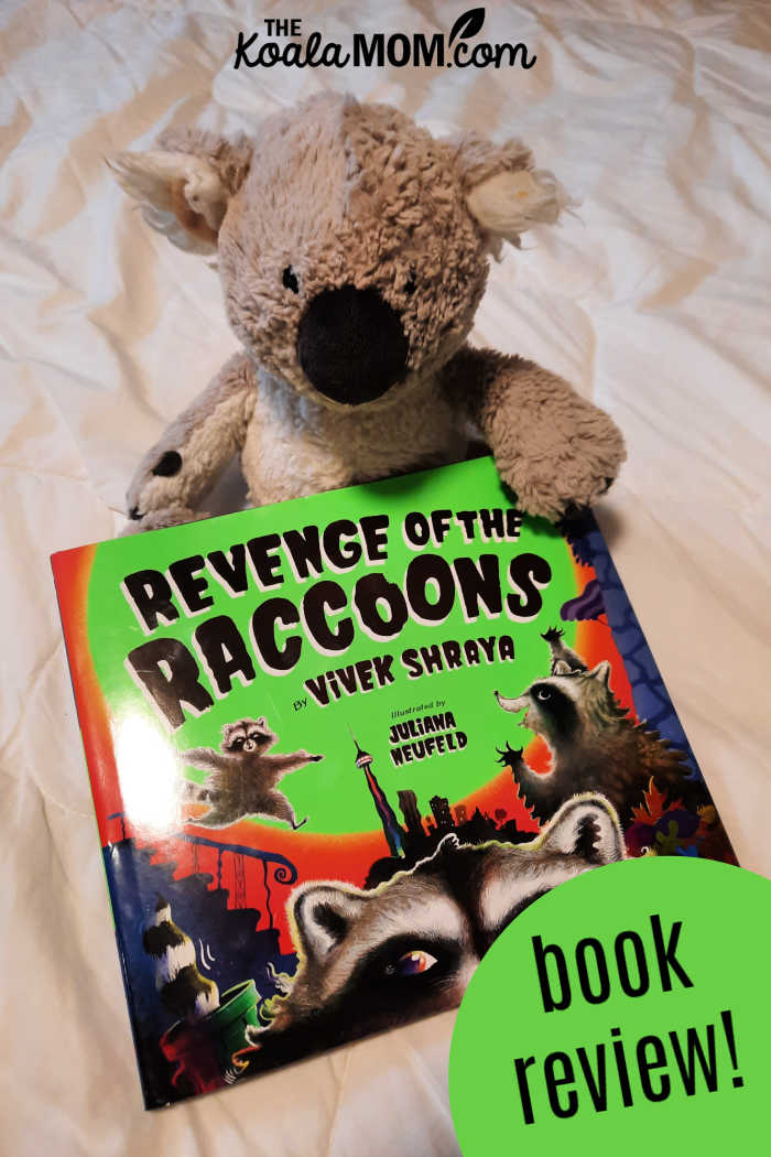 Oz the Koala looks at Revenge of the Raccoons by Vivek Shraya