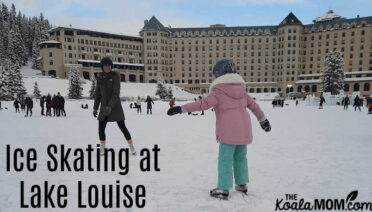 One mom shares her experience of ice skating at Lake Louise with her five kids.