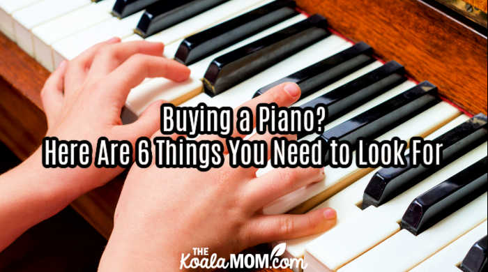 Buying a Piano? Here Are 6 Things You Need to Look For. Photo of child playing piano keys via Depositphotos.