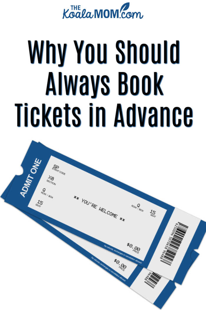 Why You Should Always Book Tickets in Advance. Photo of two event tickets via Depositphotos.