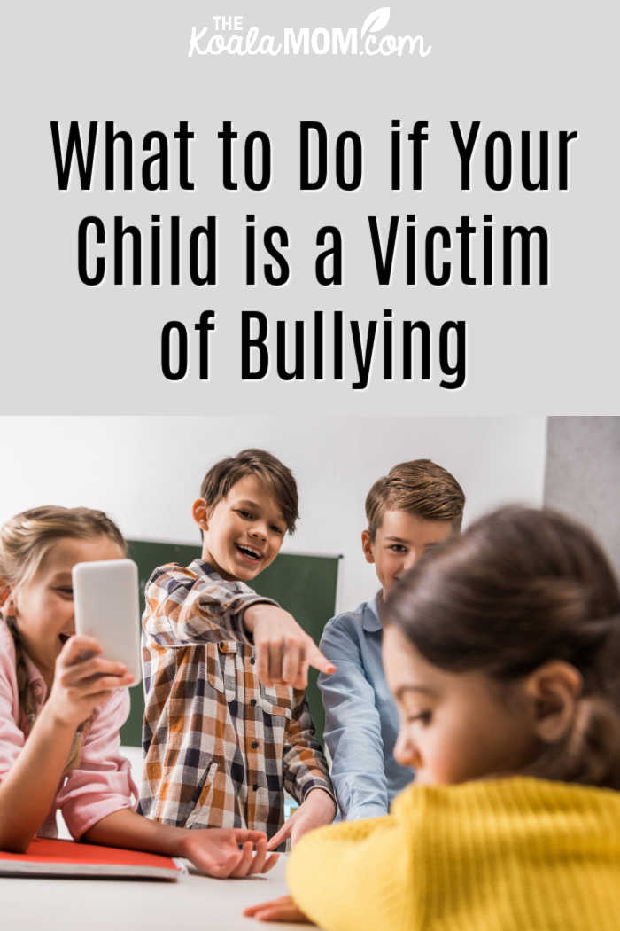 What to Do if Your Child is a Victim of Bullying. Photo of girl being laughed at by peers via Depositphotos.