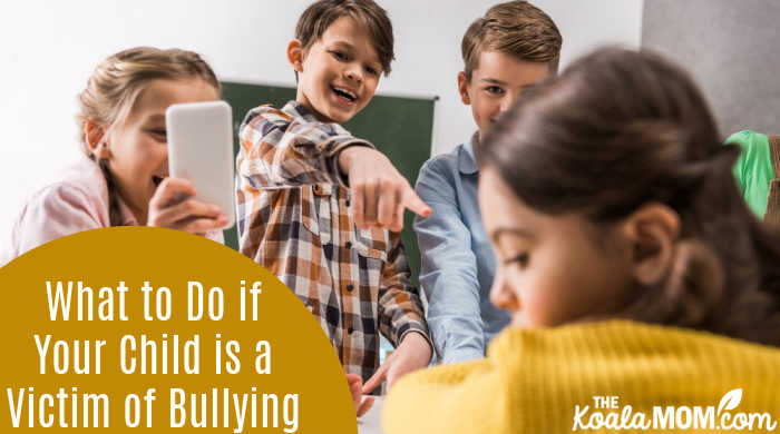 What to Do if Your Child is a Victim of Bullying. Photo of girl being laughed at by peers via Depositphotos.