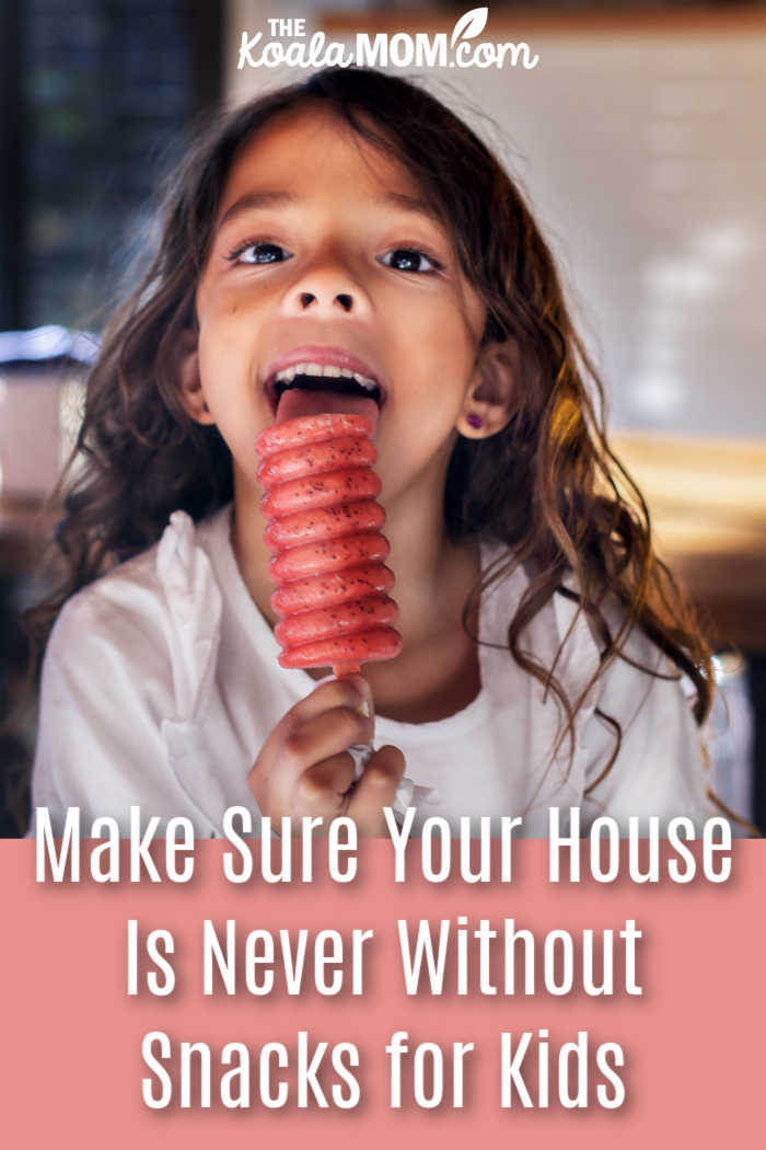 Make Sure Your House Is Never Without Snacks for Kids. Photo of girl licking popsicle by Patricia Prudente on Unsplash