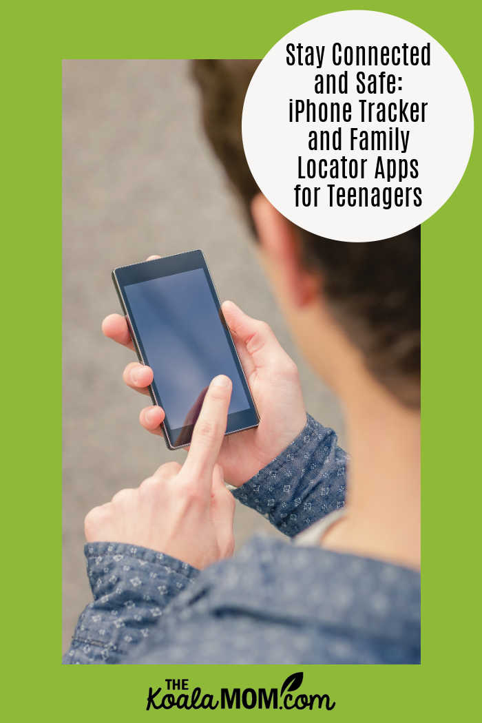 Stay Connected and Safe: iPhone Tracker and Family Locator Apps for Teenagers. Photo of teen on smartphone via Depositphotos.