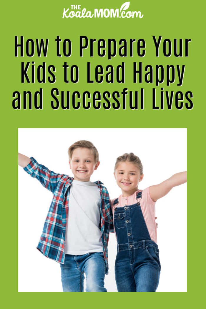 How to Prepare Your Kids to Lead Happy and Successful Lives. Photo of two happy siblings via Depositphotos.
