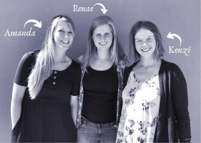 Care For Women co-founders Renae, Kenzi and Amanda.