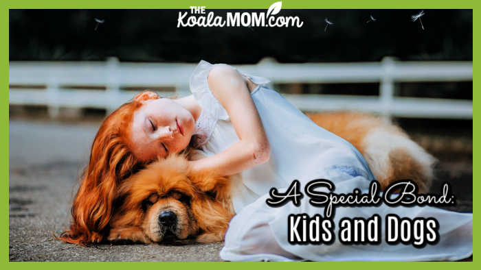 A Special Bond: Kids and Dogs. Photo of girl in nightgown snuggling with her Golden Retriever by Matheus Bertelli via Pexels.