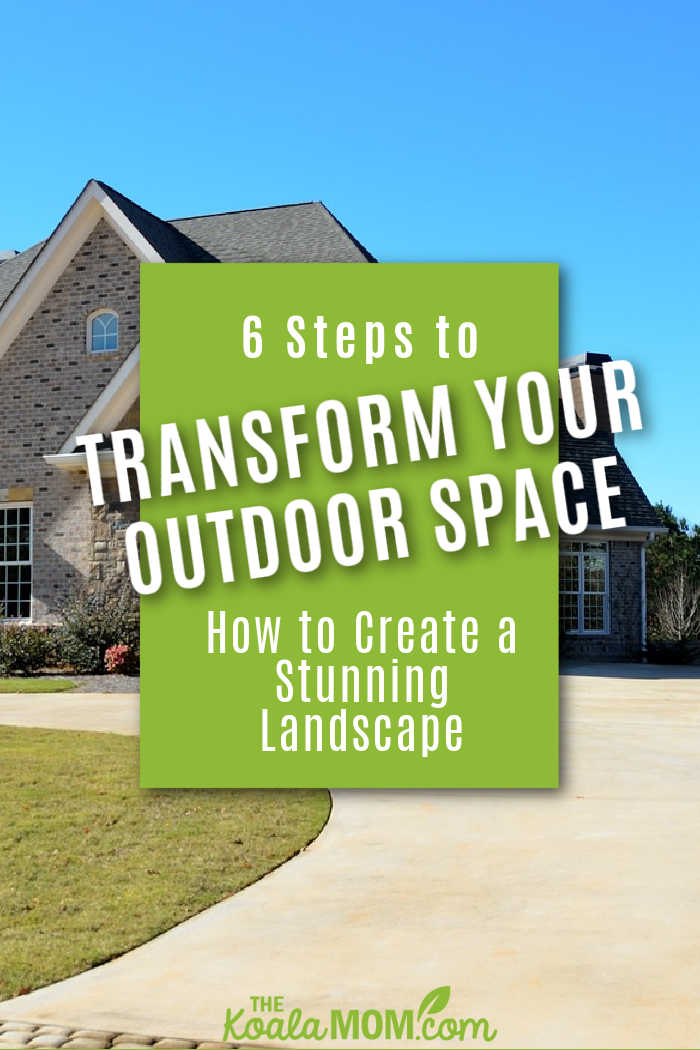 6 Steps to Transform Your Outdoor Space: How to Create a Stunning Landscape. Image of large stone home by Paul Brennan from Pixabay