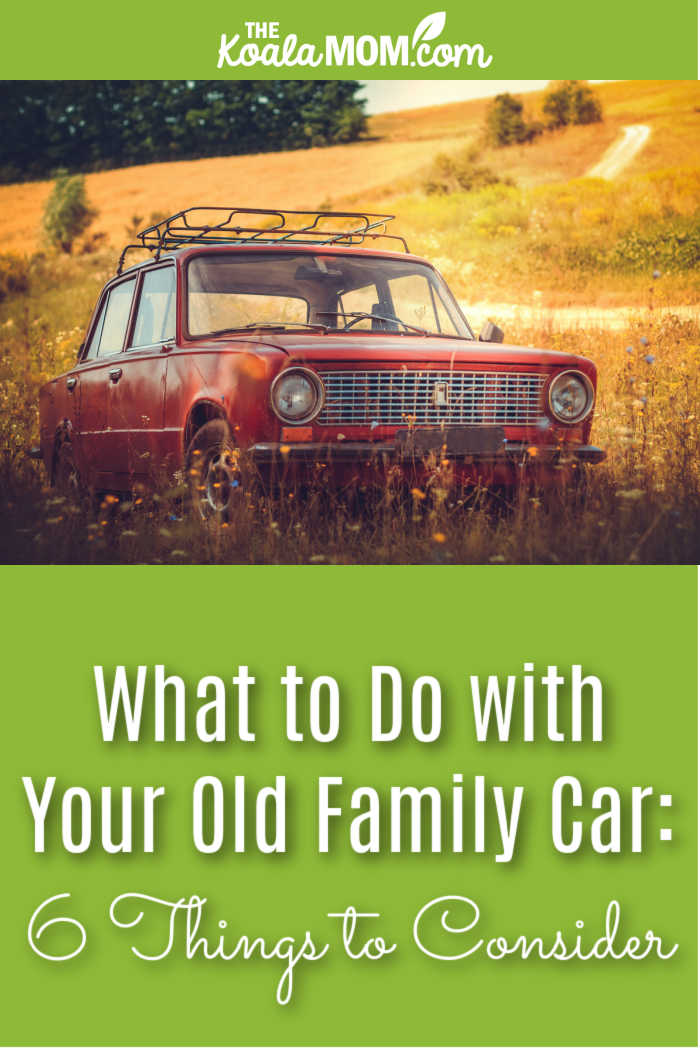 What to Do with Your Old Family Car: 6 Things to Consider. Photo of older red car sitting in golden grass field by The Nigmatic on Unsplash.